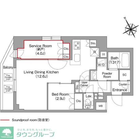コンフォリア・リヴ平井MUTIOの物件間取画像